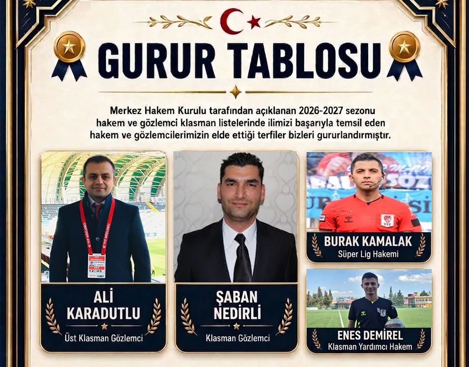 Kahramanmaraş’tan Süper Lig’e Hakem Çıkarması!