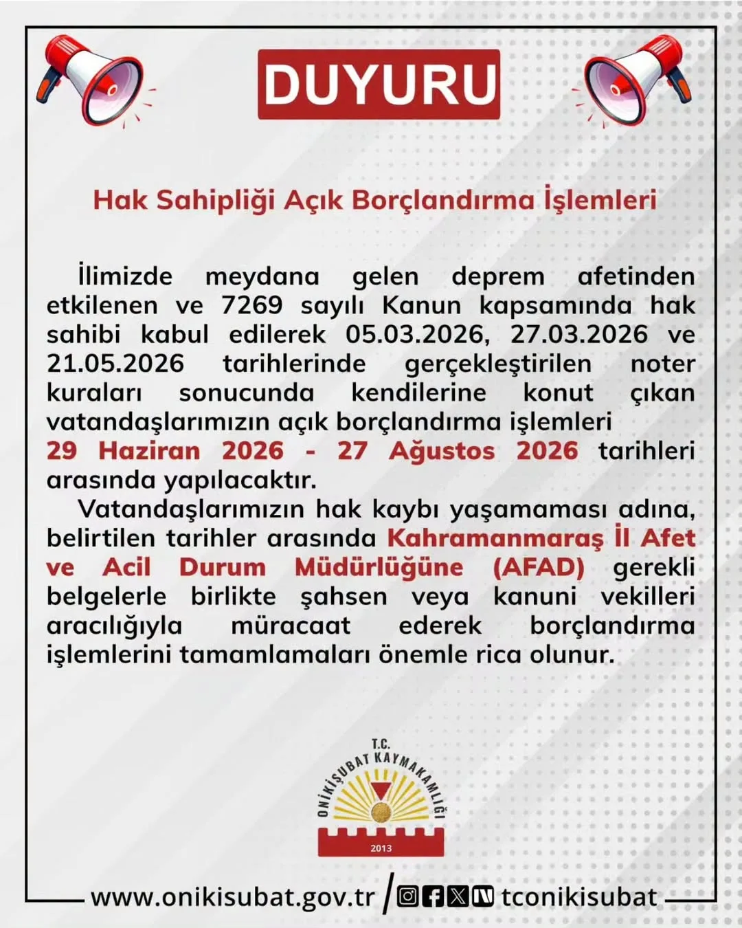 Depremzede Hak Sahipleri İçin Borçlandırma Süreci Başlıyor: İşte Tarihler!